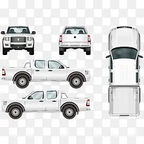 矢量银色皮卡车-空若网 矢量银色皮卡车-空若网