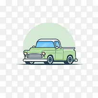 绿色皮卡车-空若网 绿色皮卡车-空若网