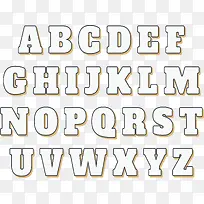 白色英文艺术字-空若网 白色英文艺术字-空若网