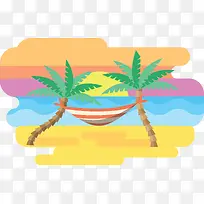 卡通手绘卡通椰子树-空若网 卡通手绘卡通椰子树-空若网