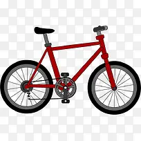 红色的卡通自行车-空若网 红色的卡通自行车-空若网