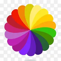 彩色圆花瓣花儿图案-空若网 彩色圆花瓣花儿图案-空若网