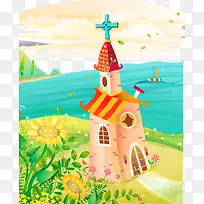 插画海边-空若网 插画海边-空若网