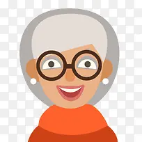 扁平化老奶奶头像设计-空若网 扁平化老奶奶头像设计-空若网