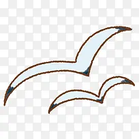 卡通手绘海鸥-空若网 卡通手绘海鸥-空若网