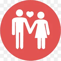 扁平化图标情侣符号-空若网 扁平化图标情侣符号-空若网