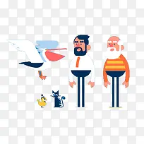 扁平化卡通人物-空若网 扁平化卡通人物-空若网