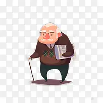 扁平化卡通老爷爷-空若网 扁平化卡通老爷爷-空若网