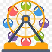 卡通扁平化游乐场图标设计-空若网 卡通扁平化游乐场图标设计-空若网