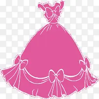卡通矢量可爱粉色公主裙-空若网 卡通矢量可爱粉色公主裙-空若网