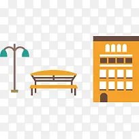 椅子扁平化楼城市-空若网 椅子扁平化楼城市-空若网