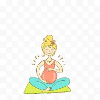 橙色卡通孕妇-空若网 橙色卡通孕妇-空若网