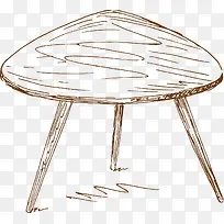 卡通手绘三角桌-空若网 卡通手绘三角桌-空若网