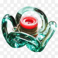 清潭花手工玻璃烛台--空若网 清潭花手工玻璃烛台--空若网