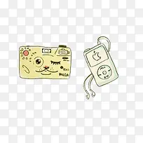 卡通苹果手绘手机耳机-空若网 卡通苹果手绘手机耳机-空若网