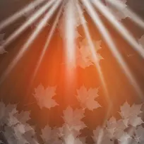 橙色枫叶白色光效叠加创意合成-空若网 橙色枫叶白色光效叠加创意合成-空若网