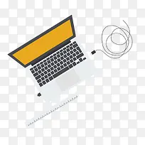 卡通白色笔记本电脑-空若网 卡通白色笔记本电脑-空若网