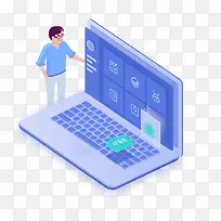 蓝色笔记本电脑-空若网 蓝色笔记本电脑-空若网