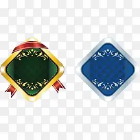 方形按钮矢量复古按钮素材-空若网 方形按钮矢量复古按钮素材-空若网