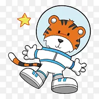 卡通手绘矢量动物宇航员-空若网 卡通手绘矢量动物宇航员-空若网