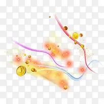 手绘彩色光效金币-空若网 手绘彩色光效金币-空若网