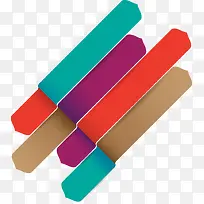 矢量彩色纸条-空若网 矢量彩色纸条-空若网