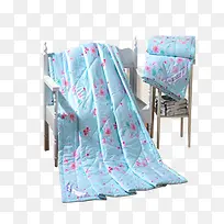 被子产品实物蓝色夏被-空若网 被子产品实物蓝色夏被-空若网