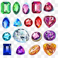五彩缤纷钻石矢量-空若网 五彩缤纷钻石矢量-空若网