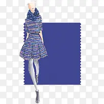 简约女装设计插画稿-空若网 简约女装设计插画稿-空若网