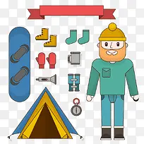 矢量冬日装备-空若网 矢量冬日装备-空若网