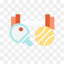 矢量球拍网球杠铃素材-空若网 矢量球拍网球杠铃素材-空若网