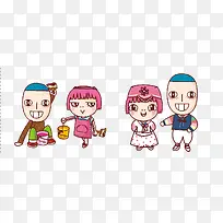 卡通手绘人物-空若网 卡通手绘人物-空若网