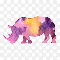 水彩泼墨动物剪影免抠素材-空若网 水彩泼墨动物剪影免抠素材-空若网