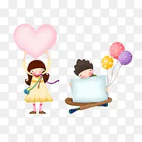 举着爱心的女孩-空若网 举着爱心的女孩-空若网