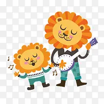 黄色扁平化狮子元素-空若网 黄色扁平化狮子元素-空若网