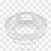 透明圆形玻璃烟灰缸-空若网 透明圆形玻璃烟灰缸-空若网