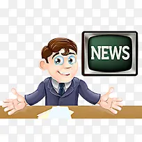 卡通新闻主持人播音员-空若网 卡通新闻主持人播音员-空若网