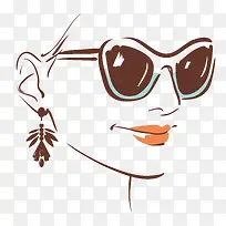 手绘线条女士头像-空若网 手绘线条女士头像-空若网