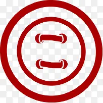 红色的卡通手绘扣子-空若网 红色的卡通手绘扣子-空若网