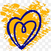 手绘卡通可爱爱心双层-空若网 手绘卡通可爱爱心双层-空若网