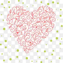 线描植物创意爱心矢量图-空若网 线描植物创意爱心矢量图-空若网