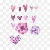 矢量水彩爱心-空若网 矢量水彩爱心-空若网