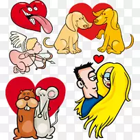 情人节卡通剪贴画-情人节快乐-空若网 情人节卡通剪贴画-情人节快乐-空若网