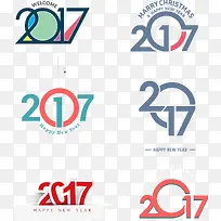2017数字艺术字矢量图-空若网 2017数字艺术字矢量图-空若网