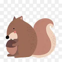 卡通小清新动物装饰海报设计松鼠-空若网 卡通小清新动物装饰海报设计松鼠-空若网