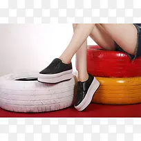 黑色松糕鞋时尚舒适女鞋-空若网 黑色松糕鞋时尚舒适女鞋-空若网