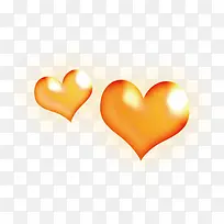 黄色爱心形状高光质感-空若网 黄色爱心形状高光质感-空若网