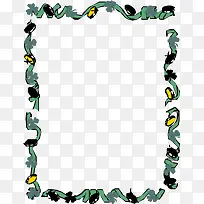 三叶草绿色花边边框矢量-空若网 三叶草绿色花边边框矢量-空若网