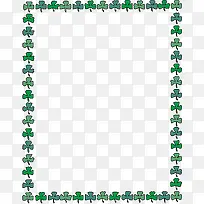 绿色三叶草花边边框矢量-空若网 绿色三叶草花边边框矢量-空若网