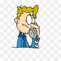 时尚矢量卡通扁平化接电话的人p-空若网 时尚矢量卡通扁平化接电话的人p-空若网